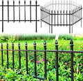 Metal Decorative Garden Fence 57cm Wide x 45cm High (5 Panels, Total Length 2.8m), Metal Fence Panels, Landscape Fencing for Flower Bed, Trees, Animal Barrier